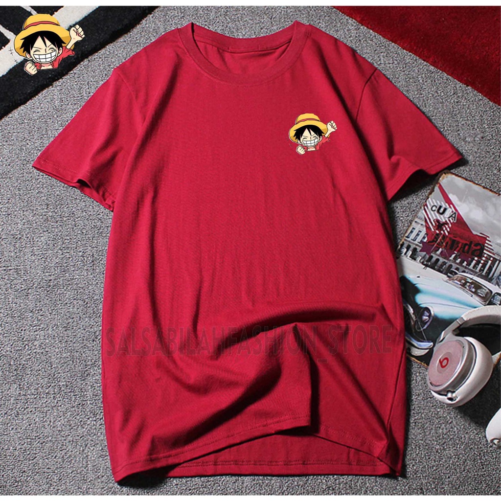 Kaos pria distro Anime japan one piece better ada 6 warna basic kaos pria distro