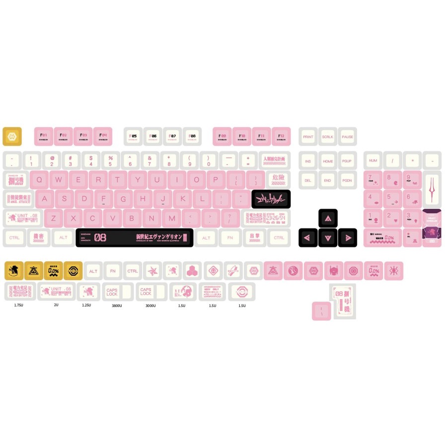 EVA08 Keycaps Mechanical Gaming Keyboard XDA Profile EVANGELION