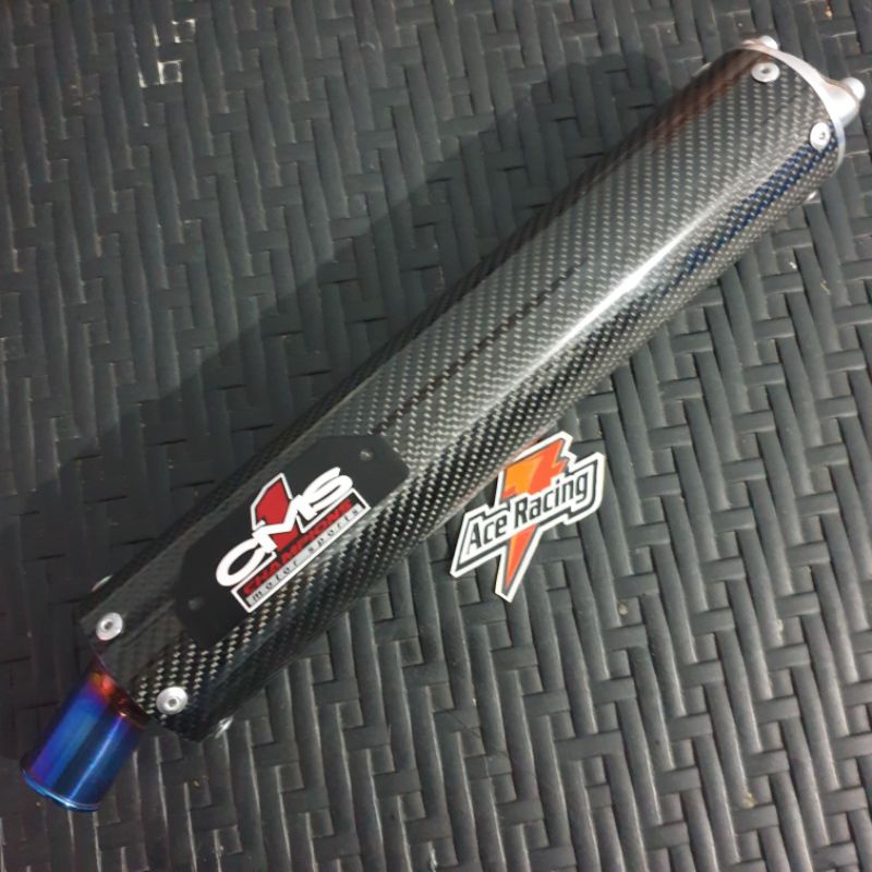 Slencer carbon original CMS Selencer knalpot ninja Carbon CMS 1 Blue Ninja R RR SS ZX BKN tostec Dbs