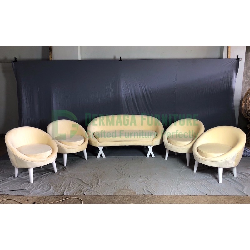 PRE ORDER SET SOFA KURSI TELUR BUNGKUS 21111 KAIN BLUDRU SOFA TAMU SOFA PELAMINAN MEWAH