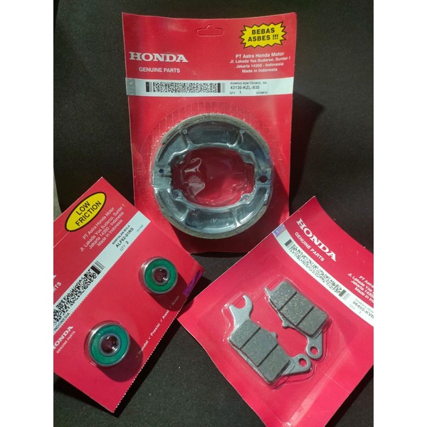 paketan kampas rem beat fi / kampas depan belakang beat fi