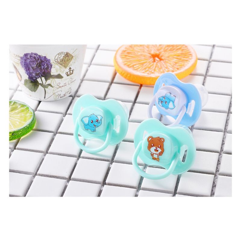 Empeng Bayi Motif Kartun / Dot Bayi Datar / Baby Pacifier