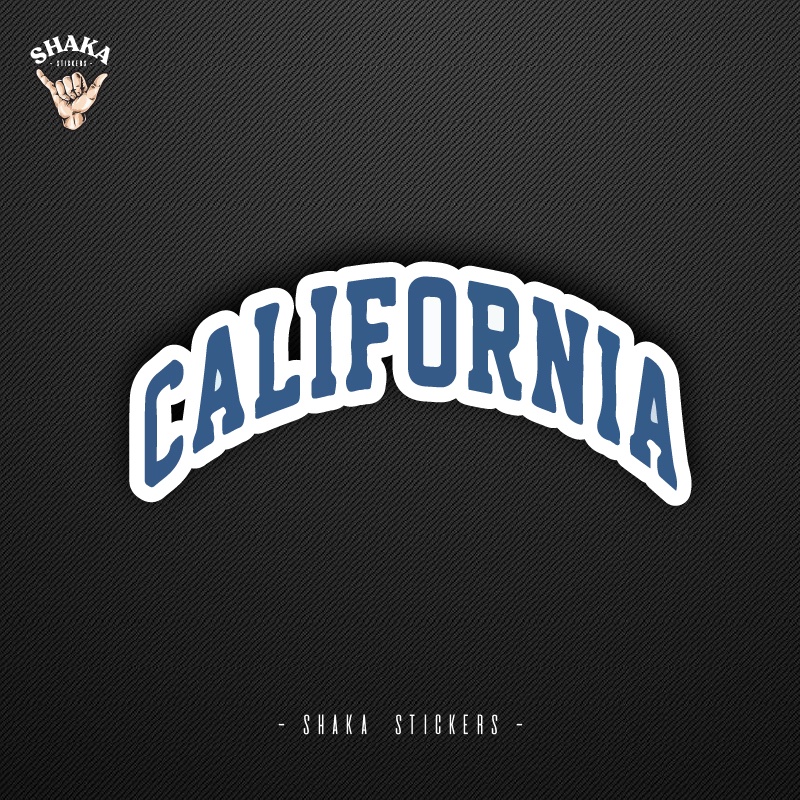 

California Good Vibes Sticker Biru Stiker Simple Murah Anti Air California Stiker HP Laptop