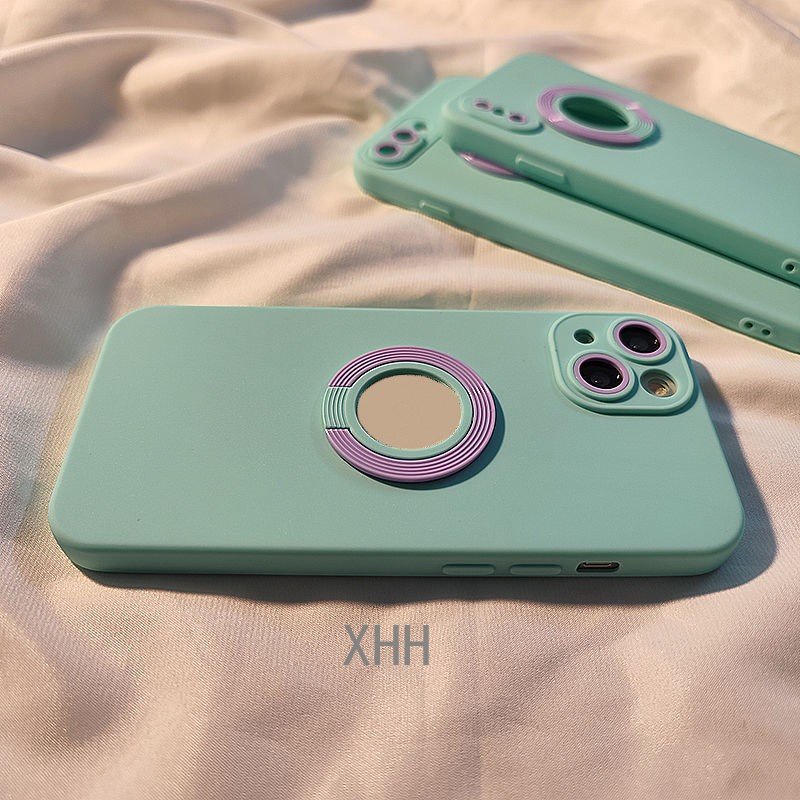 Case Silikon Warna Hijau Mint Untuk iPhone 14 13 12 11 Pro X XS Max XR 7 8 Plus