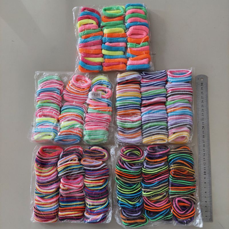 Ikat Rambut Donat Kecil 48pcs Per Pack Yfa Grosir