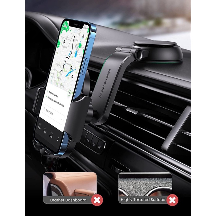 UGREEN Car Holder Handphone Dashboard Suction Cup Waterfall - LP405