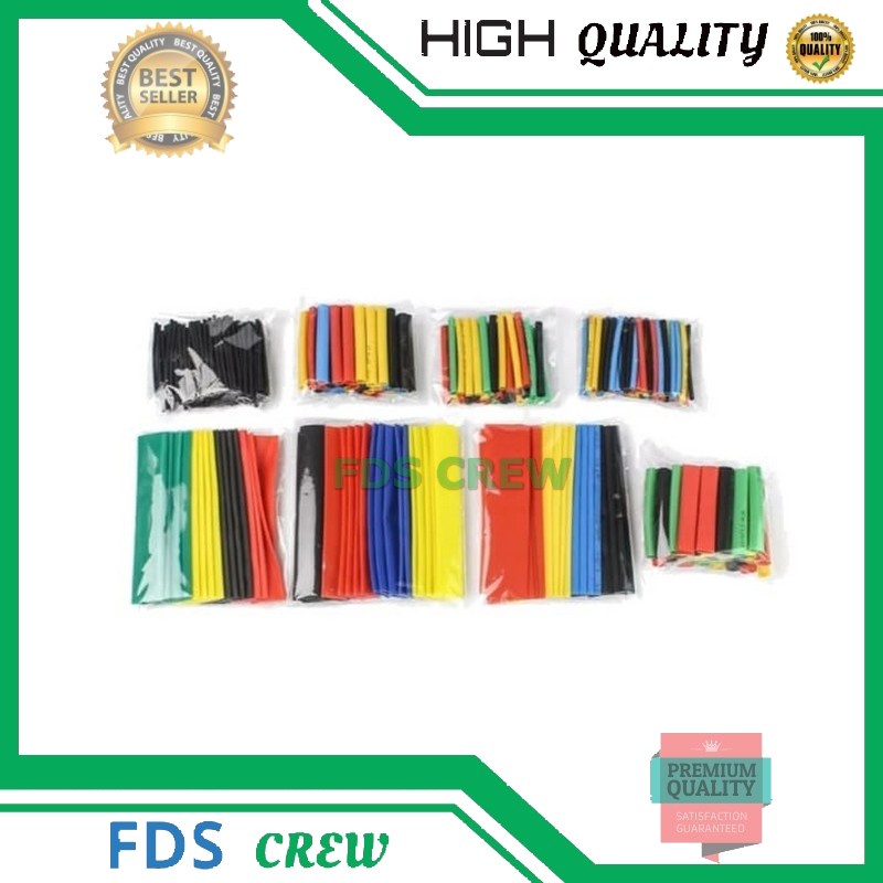 Solasi Bakar 530 PCS Heat Shrink Selongsong Selang Kabel Warna Warni