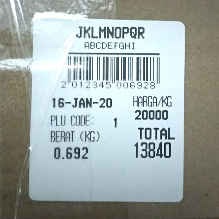 

LABEL THERMAL TIMBANGAN DIGITAL 40x45mm - 40 X 45mm - isi 500 pcs DEVINA36