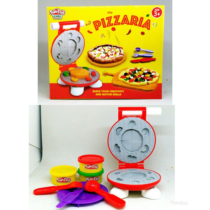 MAINAN EDUKASI ANAK LILIN FUNDOH PLAY DOH FUN DOH PIZZARIA PIZZA /Fun-Doh Pizzaria - Mainan Edukasi Anak - Mainan Masakan