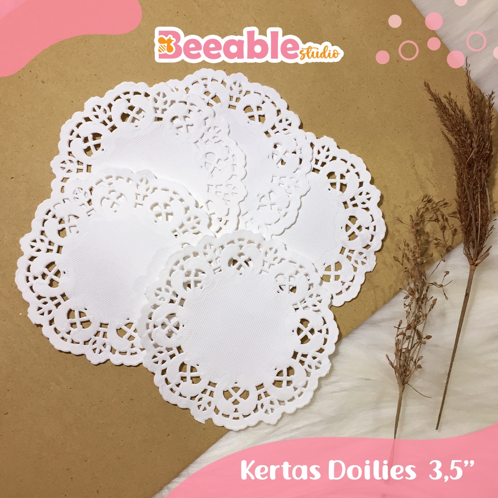 

Kertas Doilies 3.5" Paper Lace Alas Renda Jurnaling Scrapbook Krafting | Beeablestudio