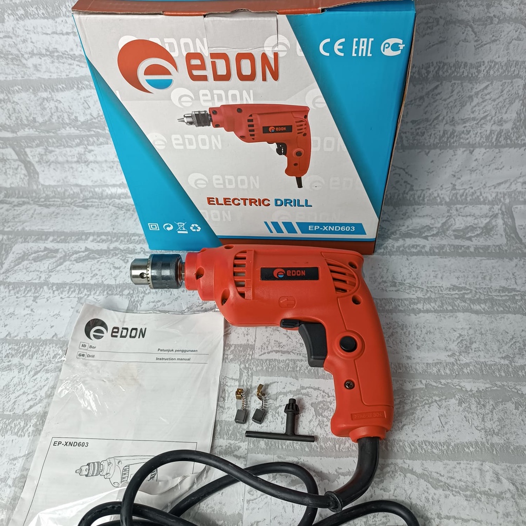 EDON Mesin Bor Tangan Mesin Bor Tangan Bor Tembok 10mm Edon EP-XND603 Electric drill Bor10mm