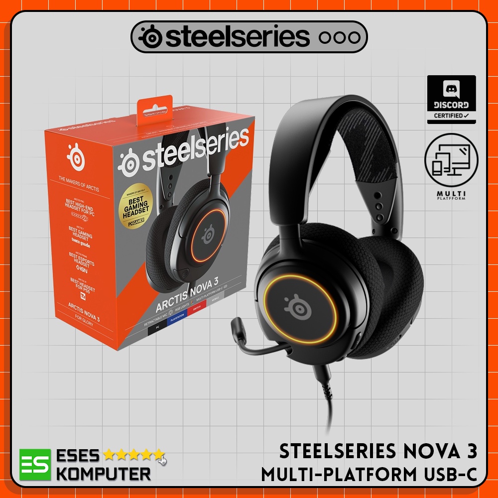 Headset Steelseries Arctis Nova 3 RGB | USB Type-C | Gaming Headset