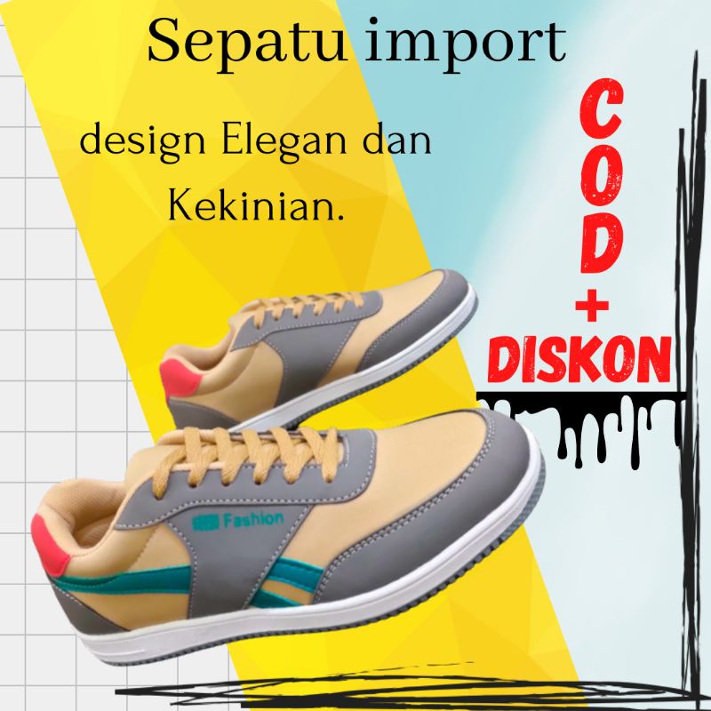 Sepatu import fashion pria wanita sneaker sport
