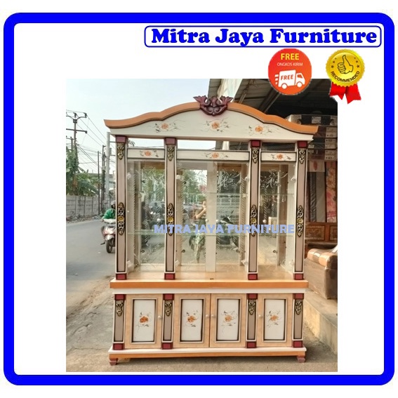 LEMARI HIAS PAJANGAN UKIR 4 PINTU