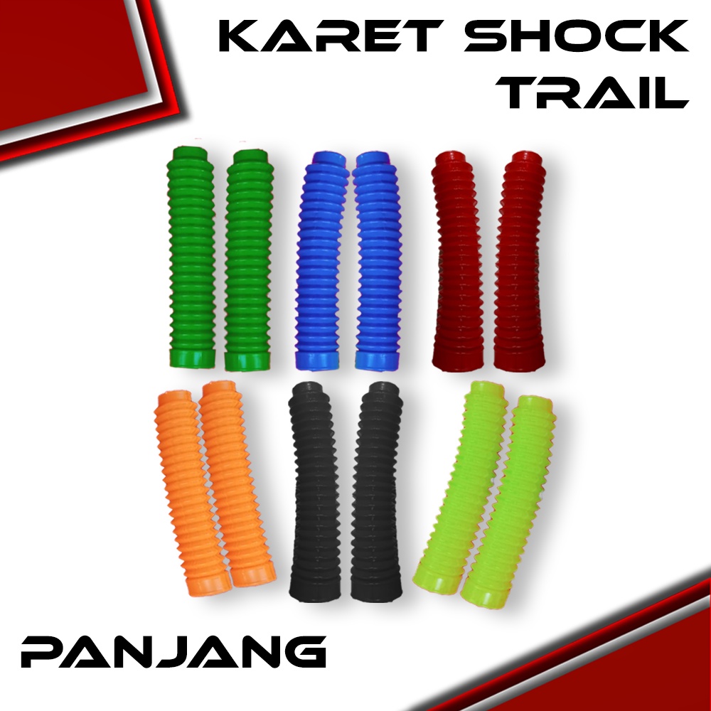 KARET SHOCK TRAIL PANJANG BERBAGAI WARNA UPSIDE DOWN