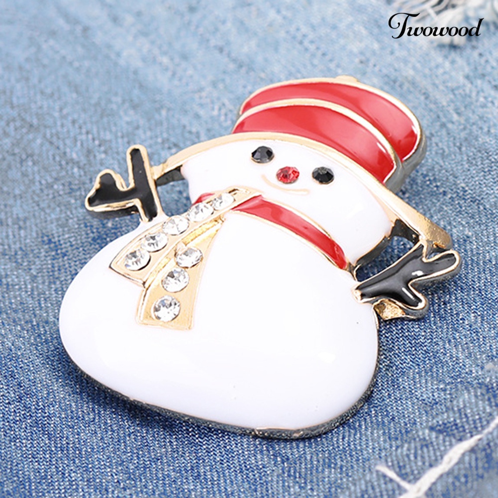 Bros Pin Bentuk Kaos Kaki Bell Snowman Dan Pohon Natal Bahan Alloy Untuk Hadiah