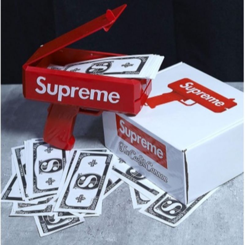 Mainan Pistol Uang Tembakan Supreme/Mainan Money Gun Supreme