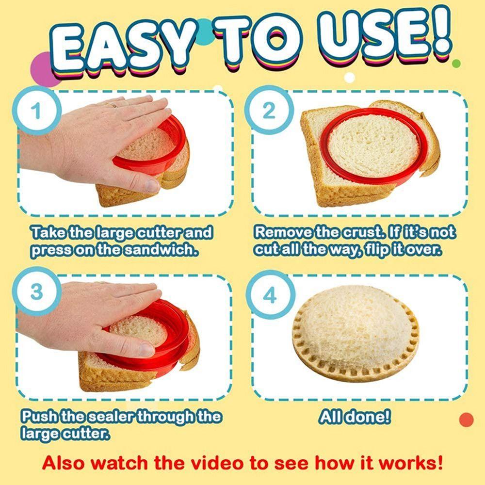 Solighter Sandwich Cutter DIY Baking Pastry Tools Cetakan Roti Bento Kotak Potong Dan Segel