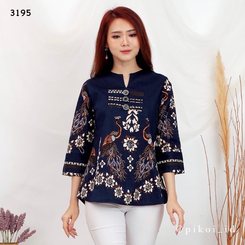 Atasan batik wanita / blouse batik cewek modern / atasan kimono batik mura / blouse batik busui 124