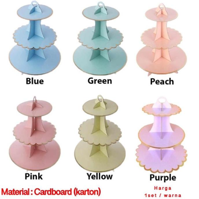 Cupcake 3 Tier Gold / Cupcake stand 3 tingkat
