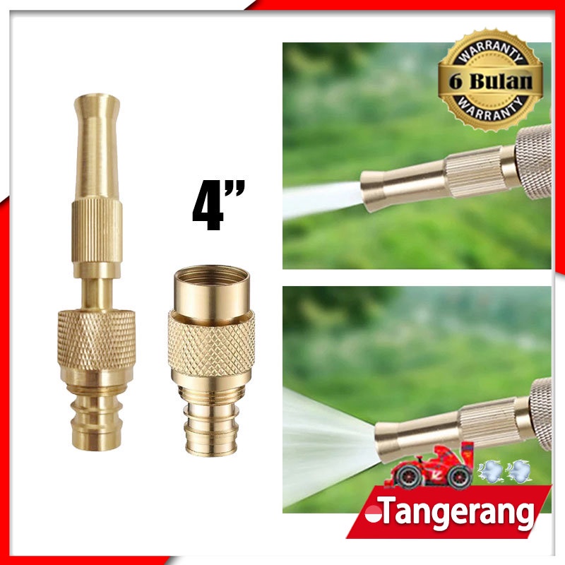 Kuningan Hose Nozzle Semprotan Air Lurus Kuningan Semprotan Air Model Lurus 1/2 INCH