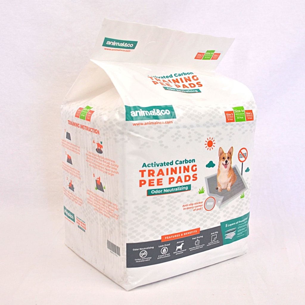 Jual Animal&Co Carbon Pee Pad Size M 30pcs / Alas Kandang Anabul