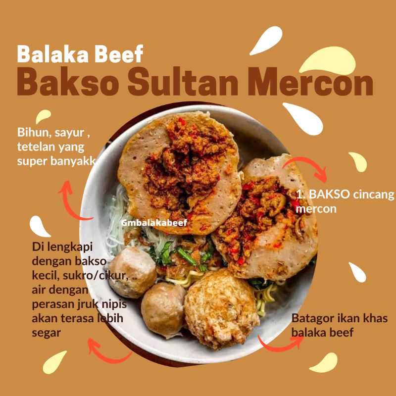 

BAKSO TETELAN SULTAN MERCON Balaka Beef