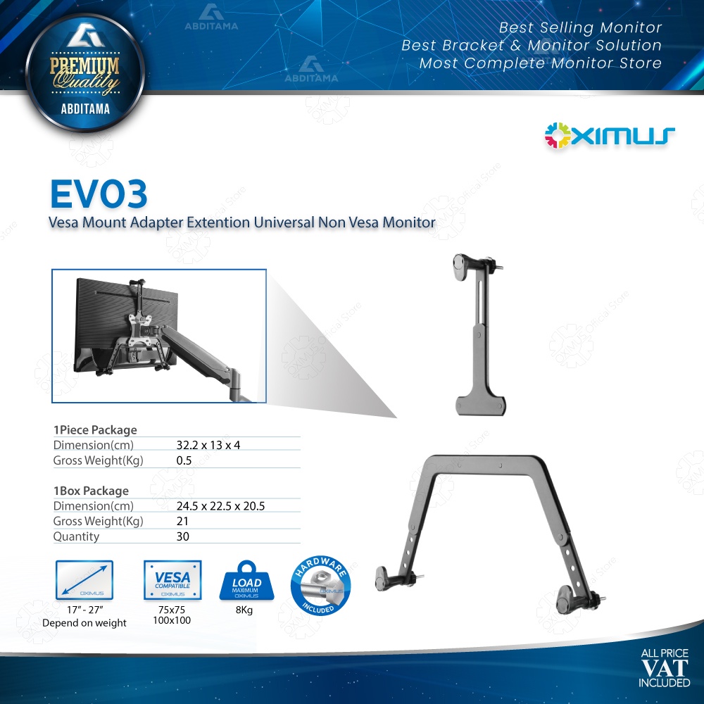 Vesa Mount Adapter Extention Universal Non Vesa Monitor Oximus EV03