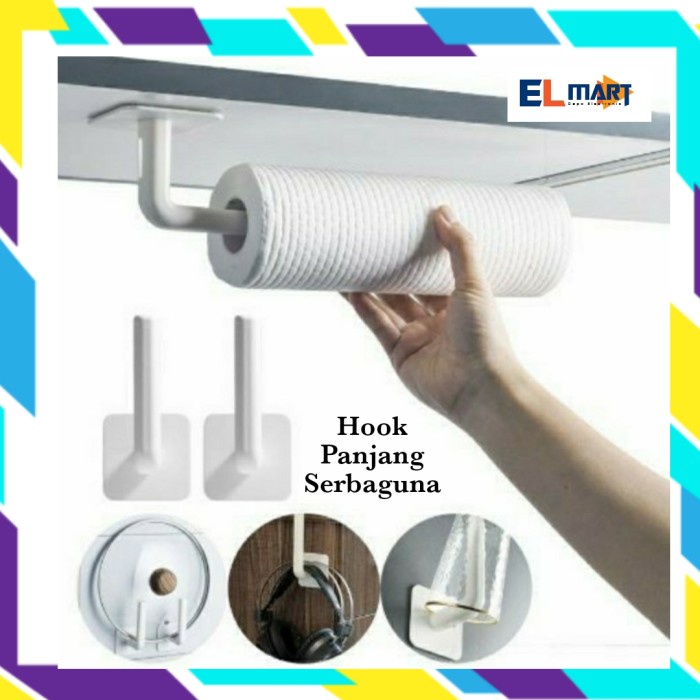 Gantungan Tissue Dapur Holder Tisu Roll Hook Panci Tas Serbaguna HK3