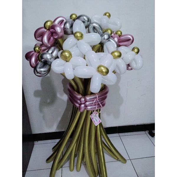{ready} Balon bunga wisuda graduation tangkai panjang birthay