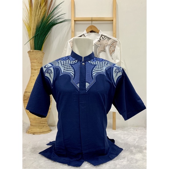 BAJU KOKO DEWASA WARNA LENGAN PENDEK KATUN kode EL-04 pendek standar