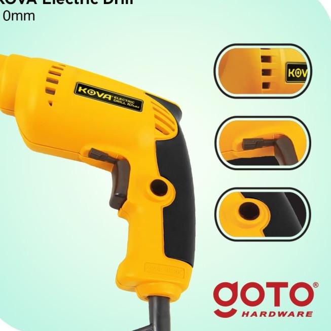 Kova Electric Drill Bor Tangan Listrik 10 mm Reversible