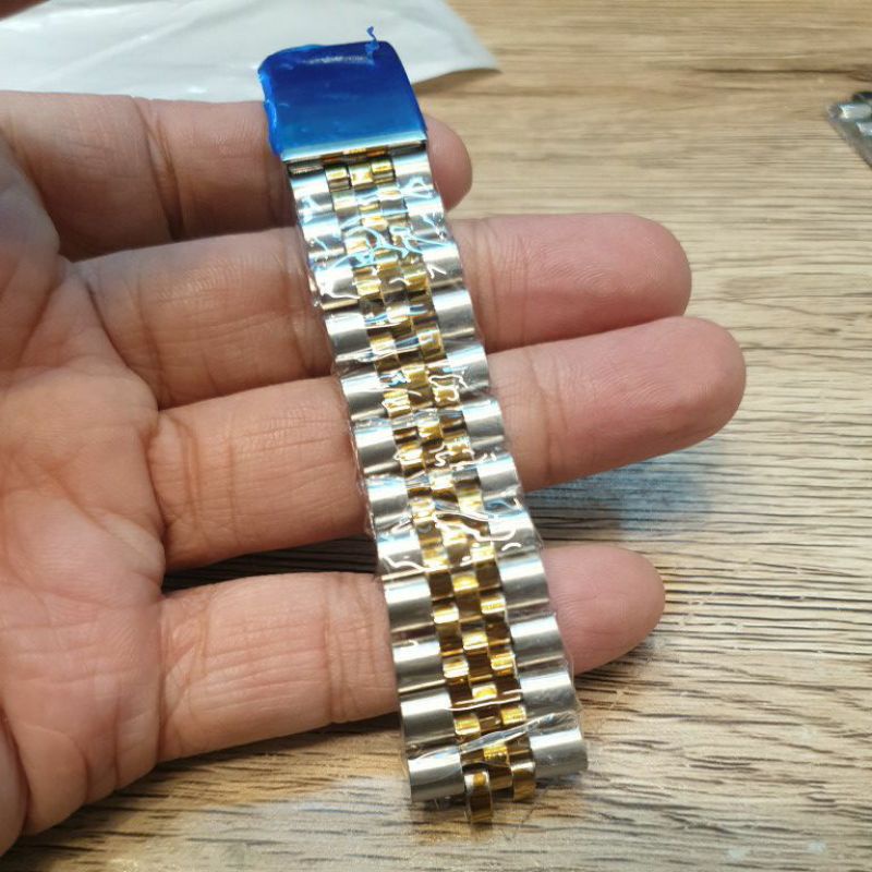 Tali strap rantai 20 mm stainless stell jam tangan rolex datejust date just  jam tangan pria