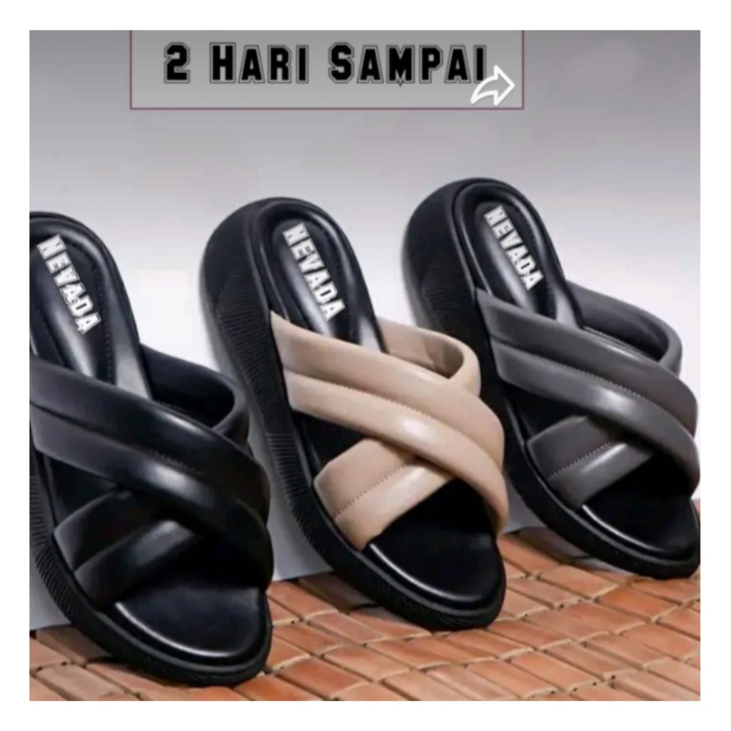 Sandal Selop Busa Silang Termurah Empuk Elegan Viral