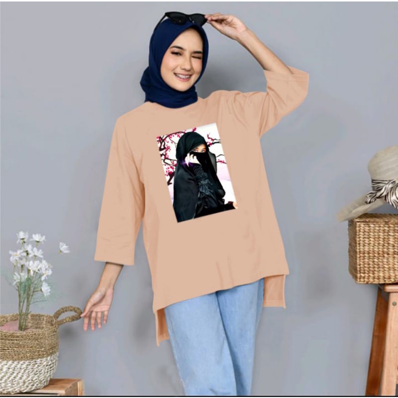 COD/DS1/TUNIK HIJAB SAKURA (M-L-XL-XXL)