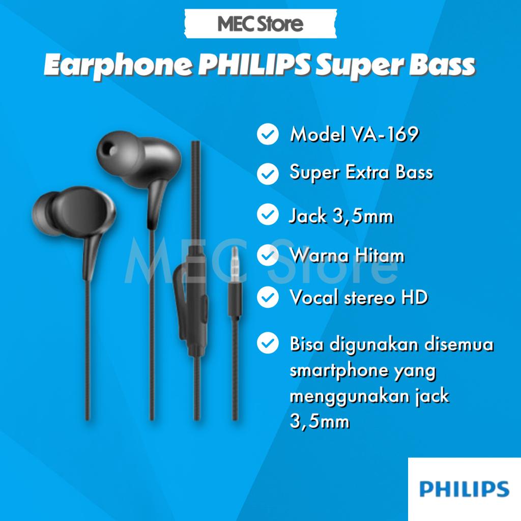 Headset Easrphone Super Extra Bass PHILIPS VA-169JACK 3,5mm