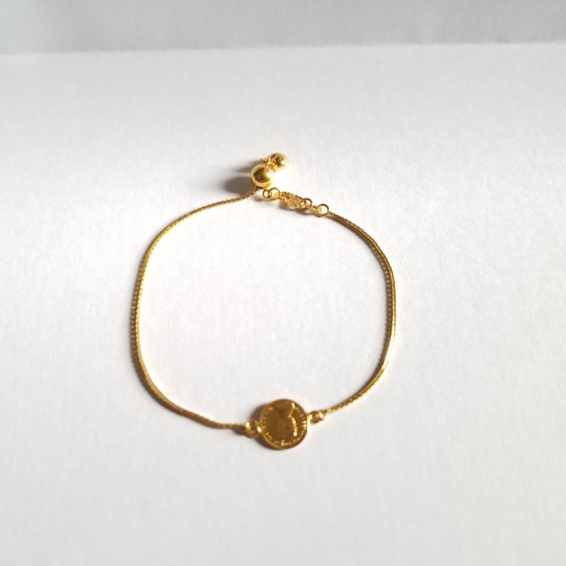 gelang model koin santa elegant emas asli