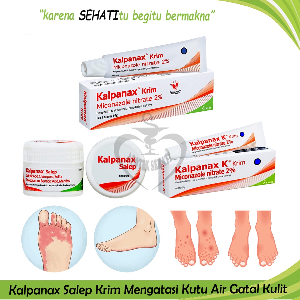 KALPANAK KRIM 5 GRAM Miconazole Jamur Panu Kadas Kurap Kutu Air