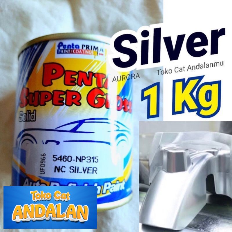 

Toko Cat Andalan - Cat Penta Super Gloss NC Silver Solid Mengkilap 1Kg / Motor Mobil Sepeda Duco Duko Dico Semprot Silfer 1 Kg Kilo Toko Cat Andalan Motor dan Mobil