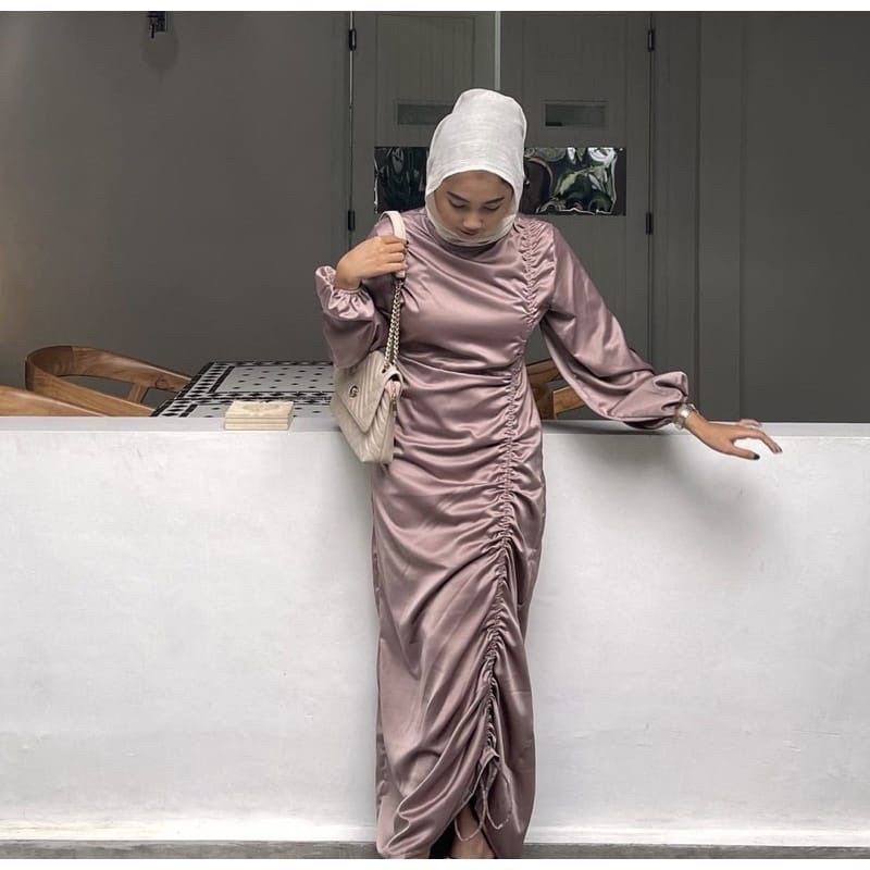 DARLA ANDINI DRESS SERUT | GAMIS SERUT SATIN | DRESS KONDANGAN BRIDESMAID