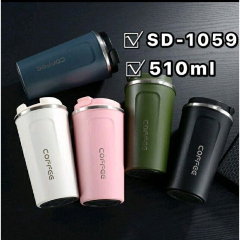 SD-1059 Termos Coffe Mug Portable Travel Cup Stainless Steel Thermos Vacuum Gelas Kopi Teh