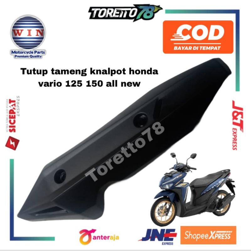 Cover Knalpot Tutup Tameng Knalpot Honda Vario All New 125/150 2018-2022 Merk WIN