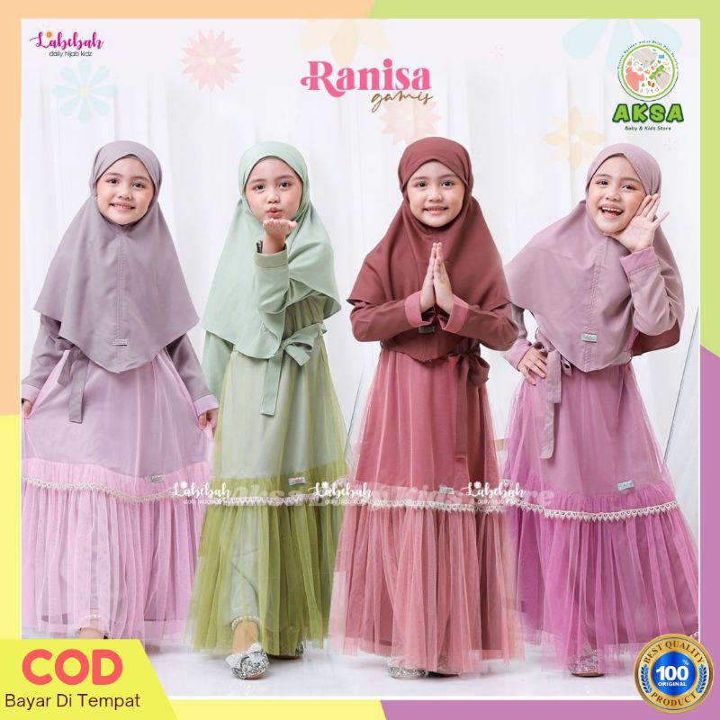 Gamis Anak Perempuan Tutu Labebah 1-9 Tahun