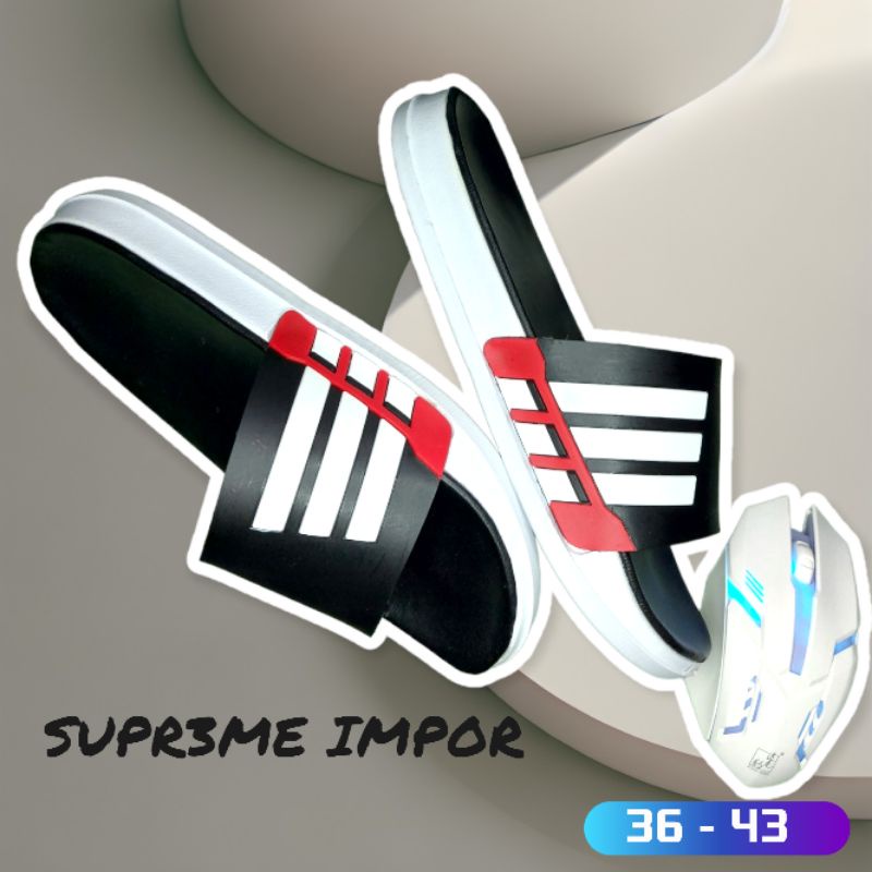 VianzShoes - Sandal / Sendal Flat Karet Jelly IMPOR Unisex / Couple SUPREM3 UPGRADE