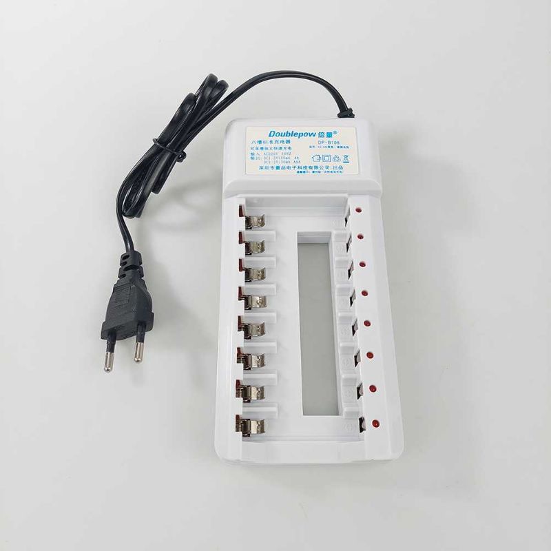 DOUBLEPOW Charger Baterai 8 slot for AA AAA Ni-MH Ni-CD - DP-B108