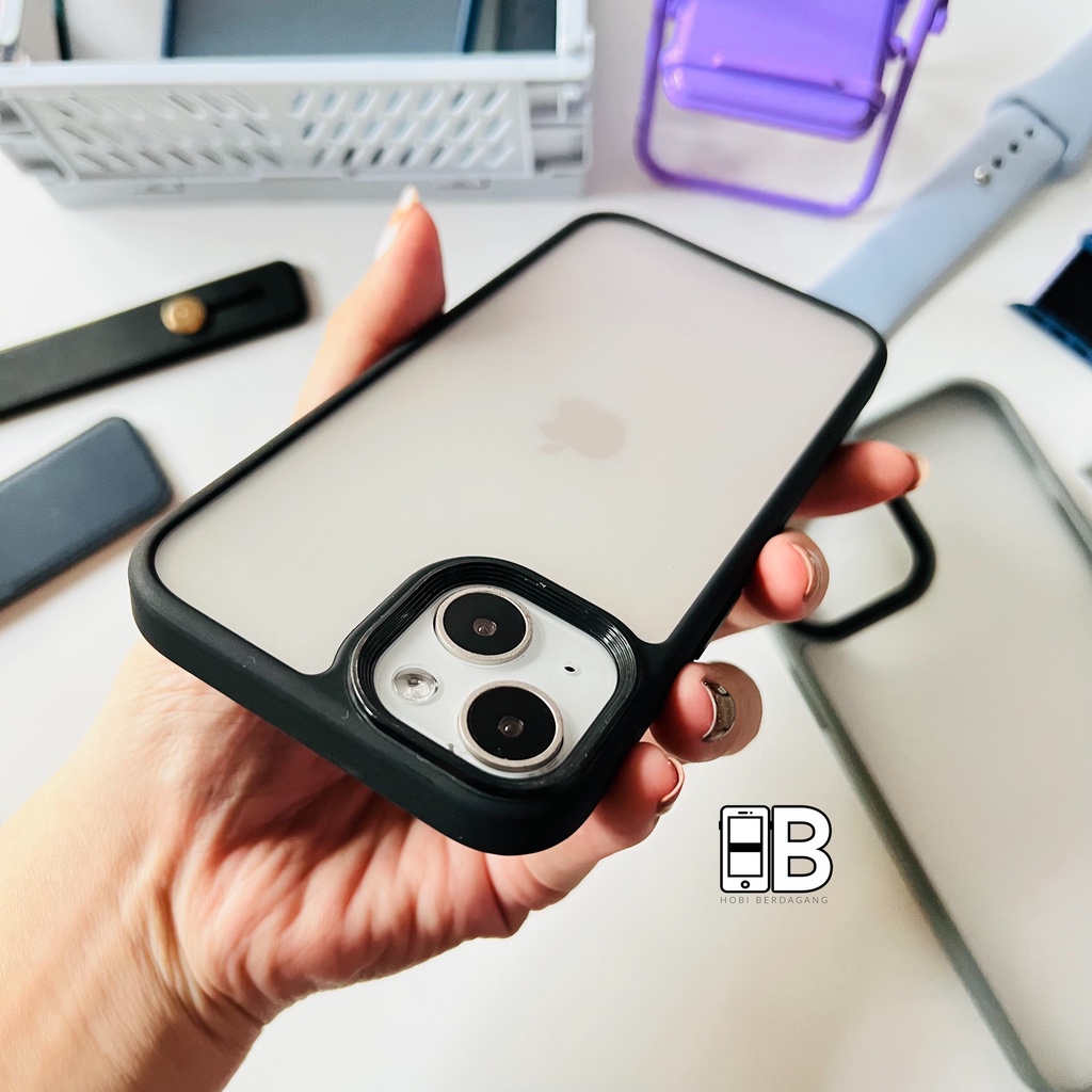 NEOHYBRID Matte Casing Doff Proteksi Lensa Case iPhone X XR XS 11 12 13 14 PRO MAX