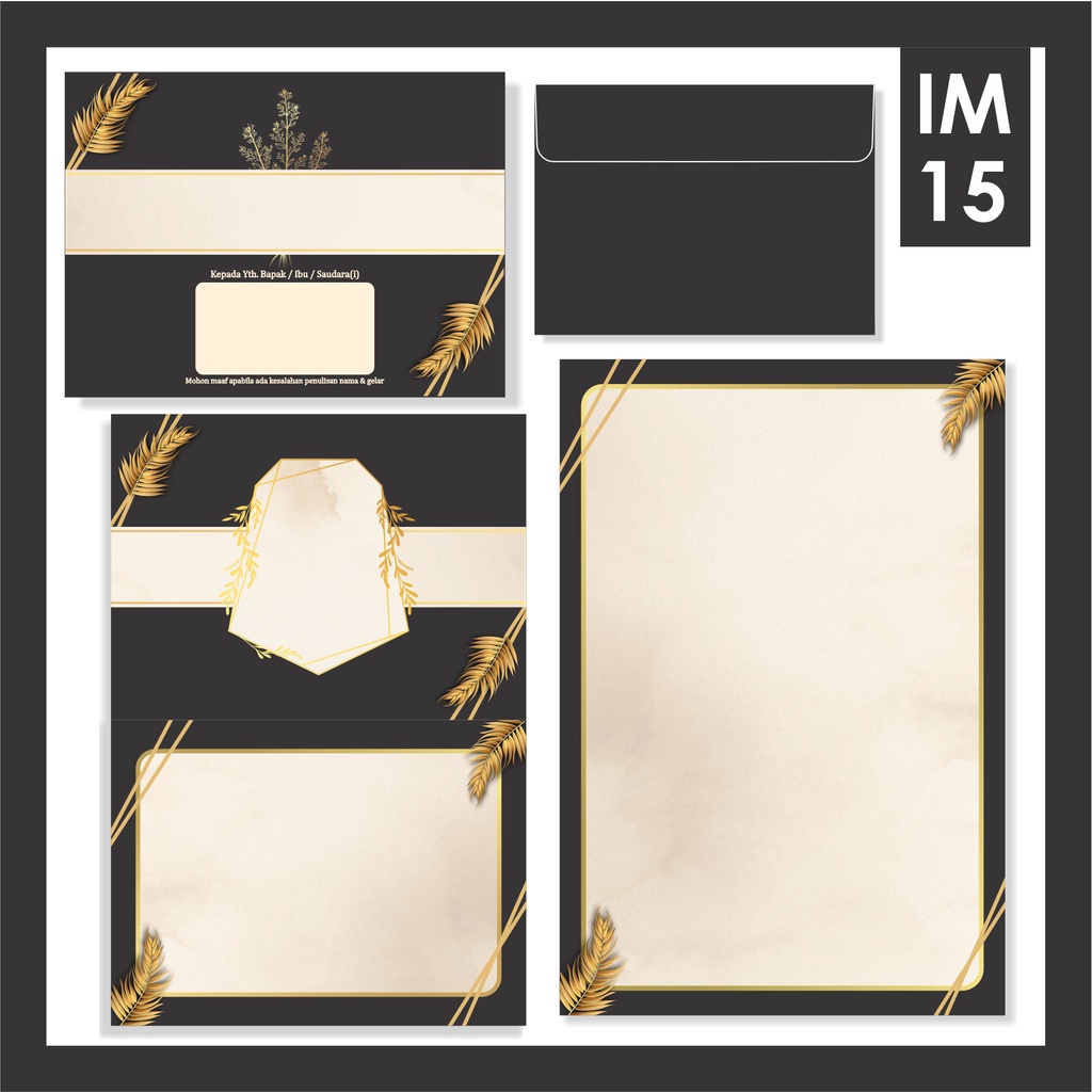 Blangko Indomedia IM 15 Blangko Undangan Pernikahan (blangko kosong)