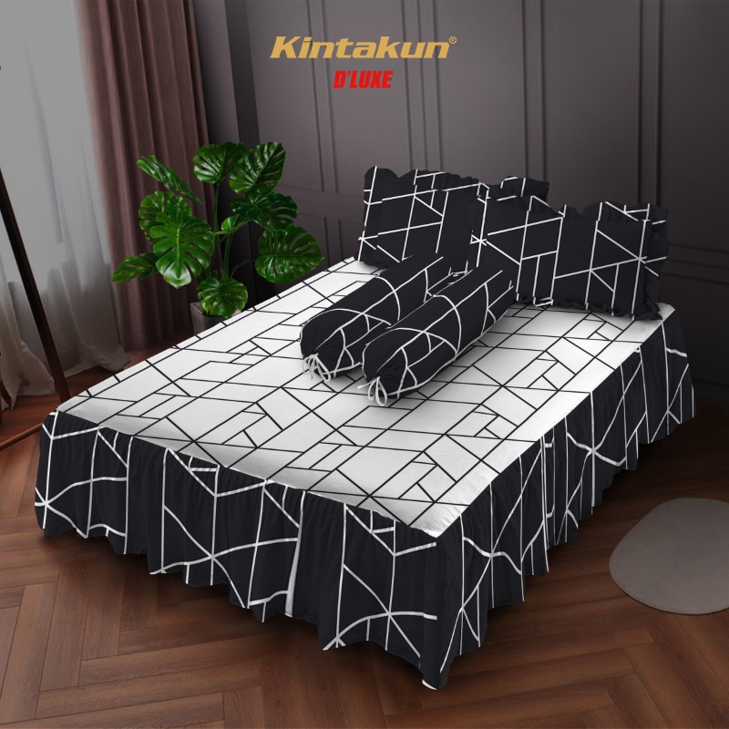 Kintakun Sprei Rumbai 180 King Minimalis Dluxe Nirmana Microfiber B2 39 cm (5in1)