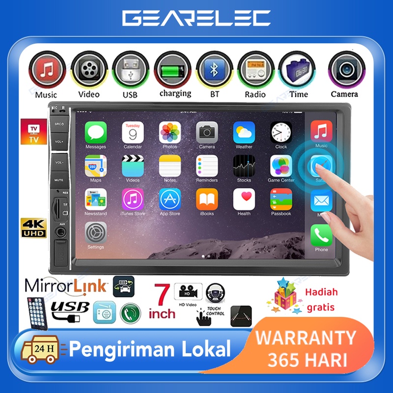 New Radio Mobil 2Din Universal 7 HD IOS/Android Mirrorlink Mobil MP5 Multimedia Player Layar Sentuh