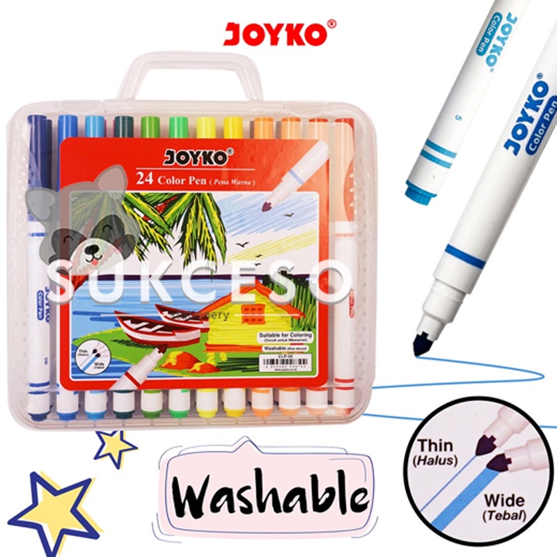 

Joyko Color Pen Set 24 warna CLP-05 / Spidol Joyko 24 warna